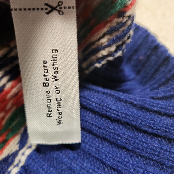 J Crew Classic Fair Isle Womens XS Lambs Wool Multicolor Knit Crewneck Sweater - Picture 15 of 16